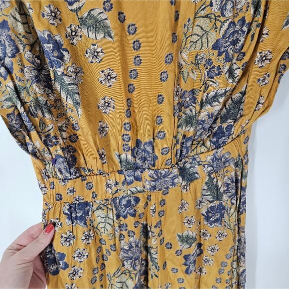 Free People Floral Golden Combo In The Mood For Love Jumpsuit S - Picture 10 of 11